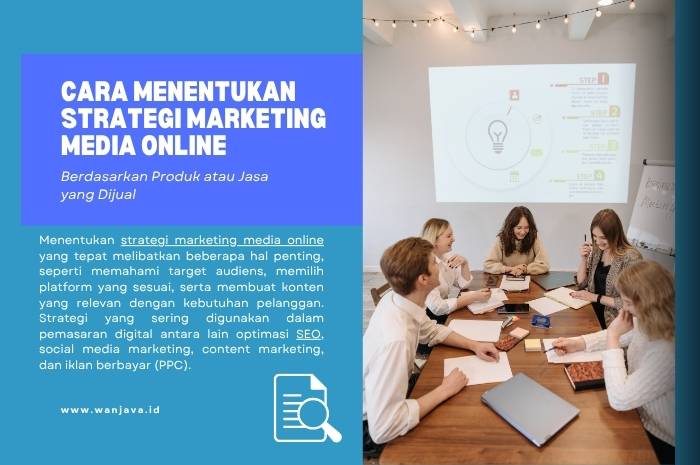 bagaimana cara menentukan strategi marketing media online berdasarkan produk atau jasa yang dijual